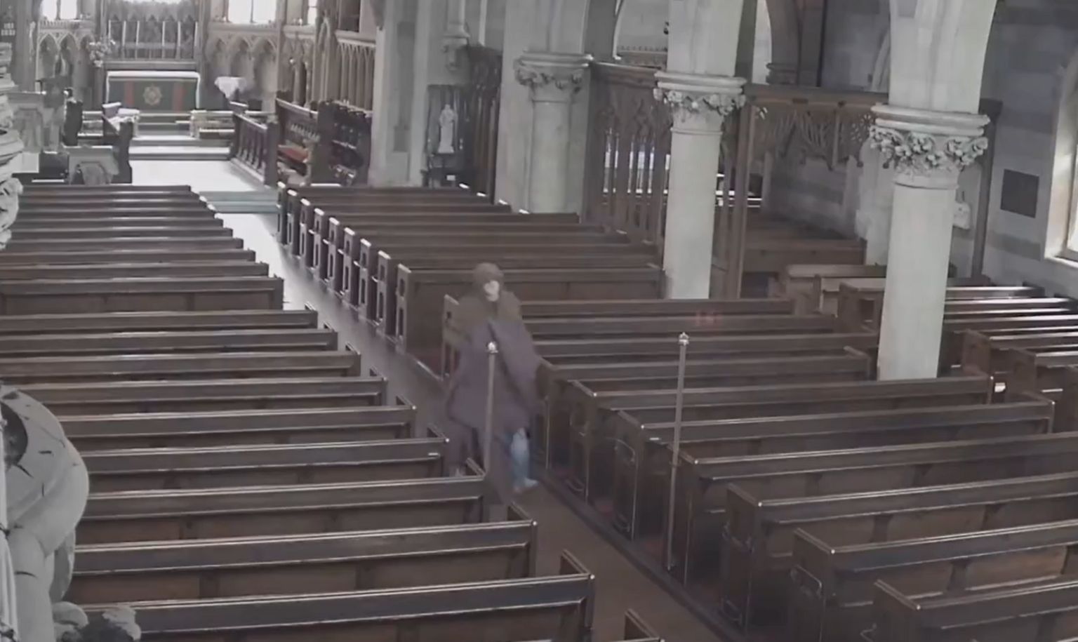 Man leaving church with stolen eagle