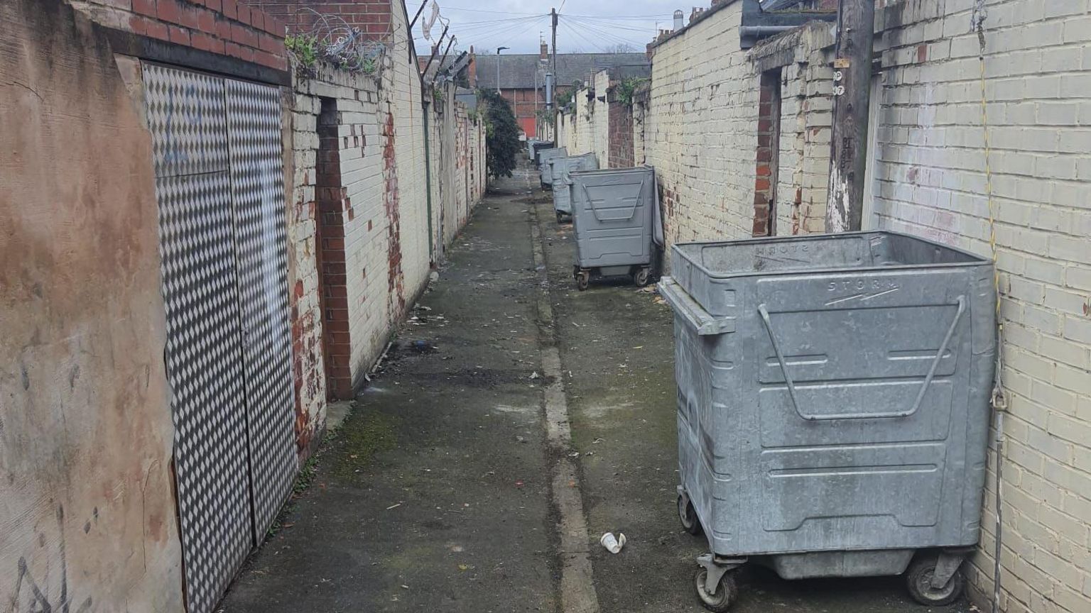A cleared back alley in Middlesbrough