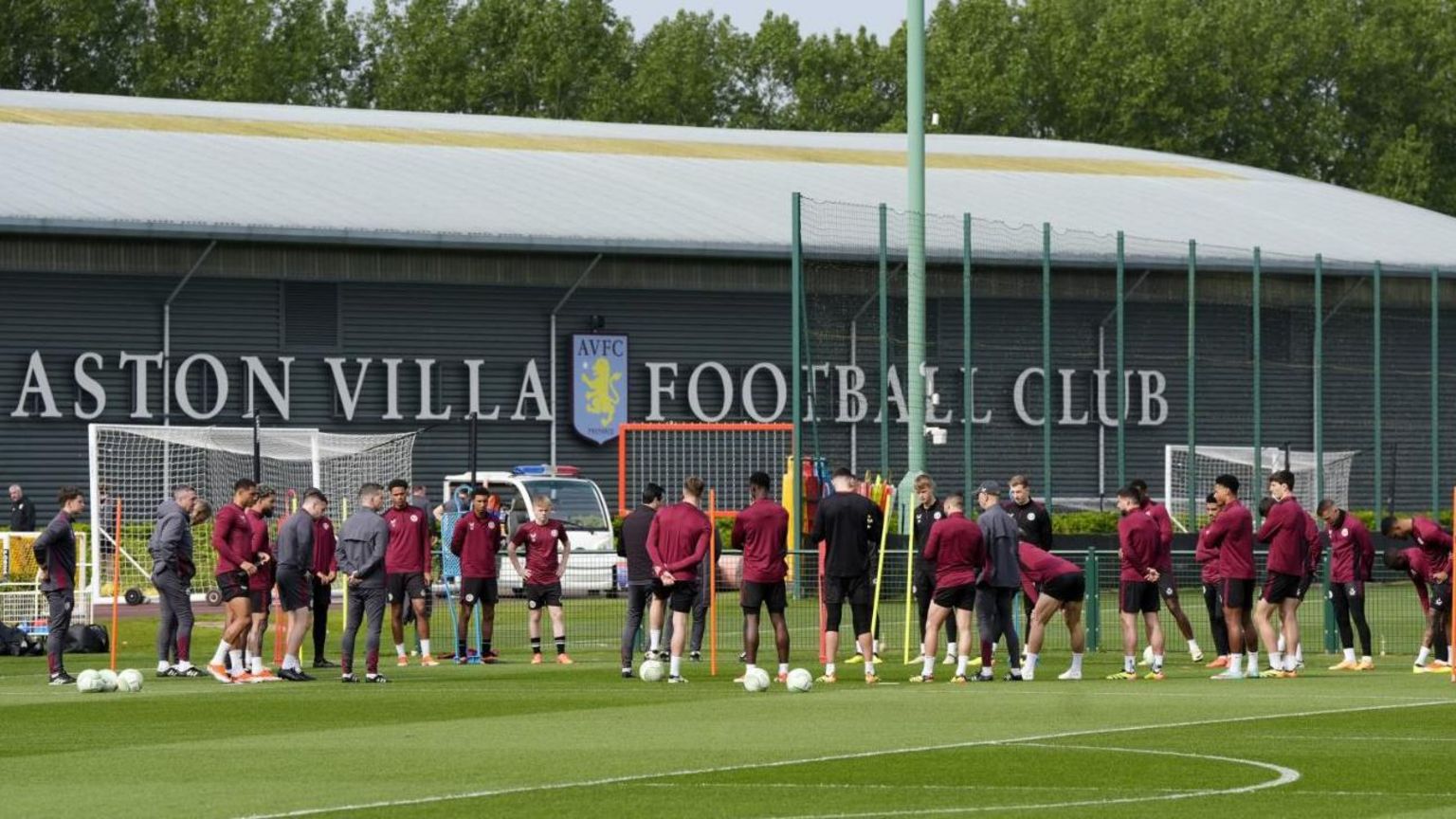 Aston Villa staff and players