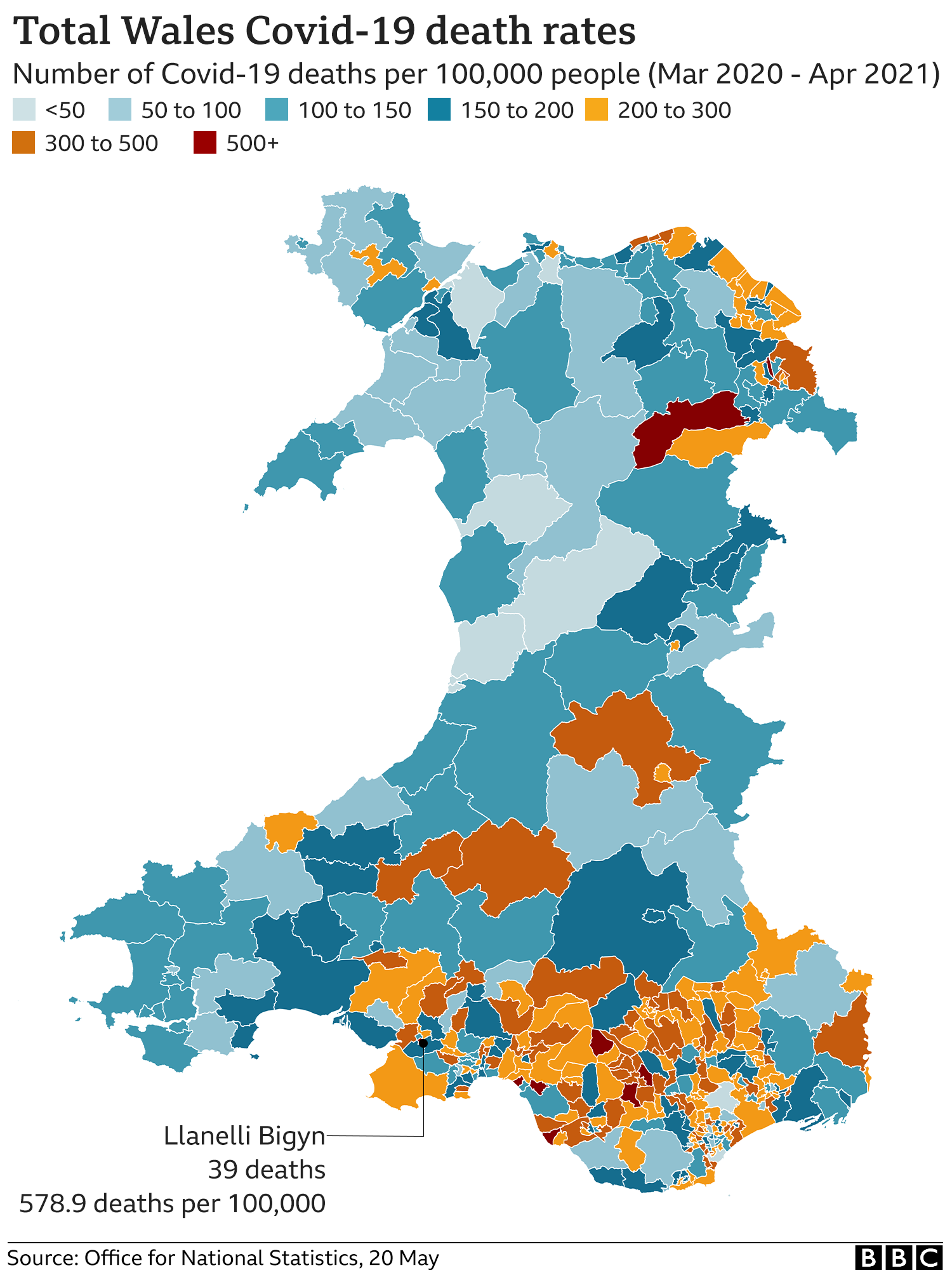 Death rates map
