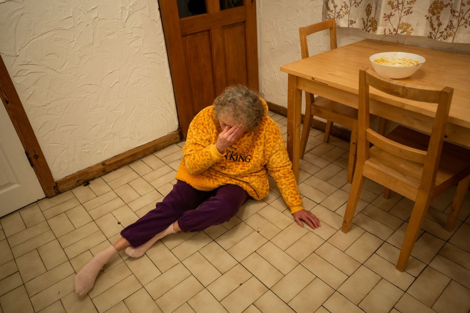 Helen's mum on the floor