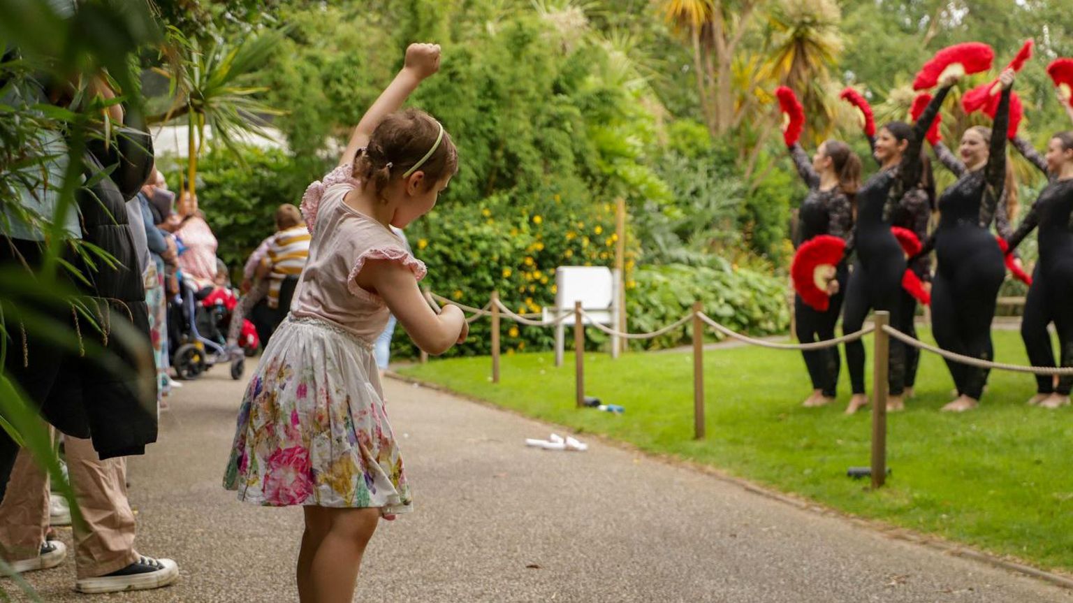 Girl dancing at Newquay Zoo