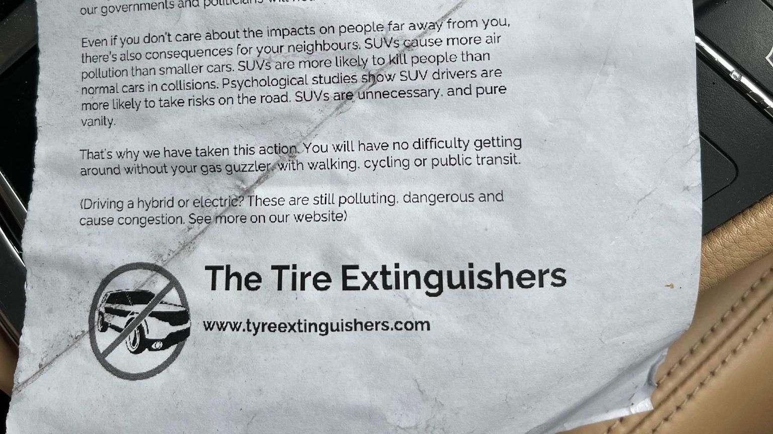 Tyre Extinguisher leaflet 