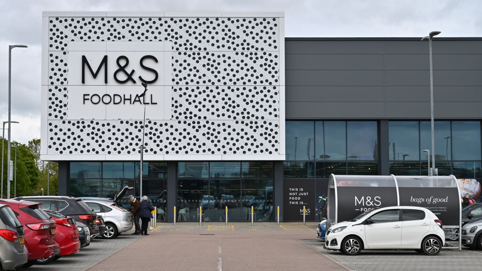 M&S foodhall in Chelmsford seen from the car park