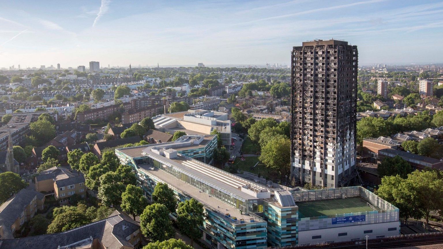 Grenfell Tower burnt out