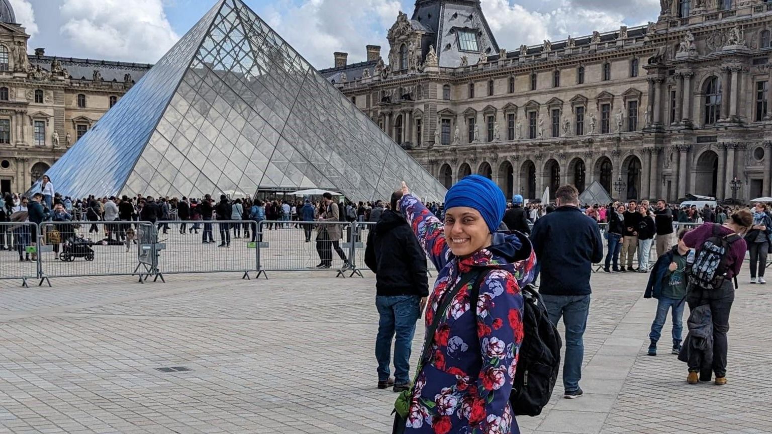 Karen Kaur at The Louvre in Paris