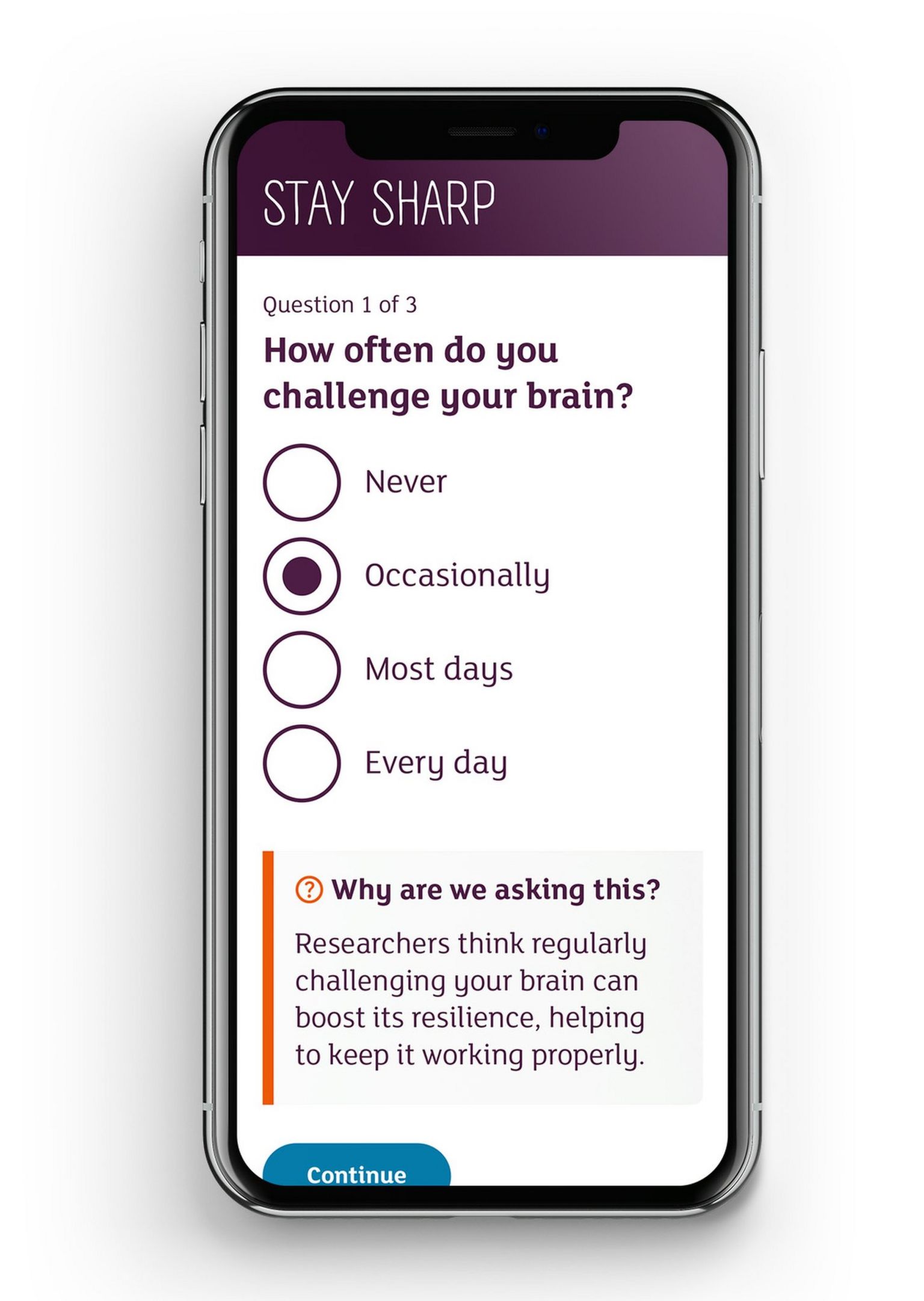 Advice from the Brain health check-in tool on the Alzheimer's Research UK website