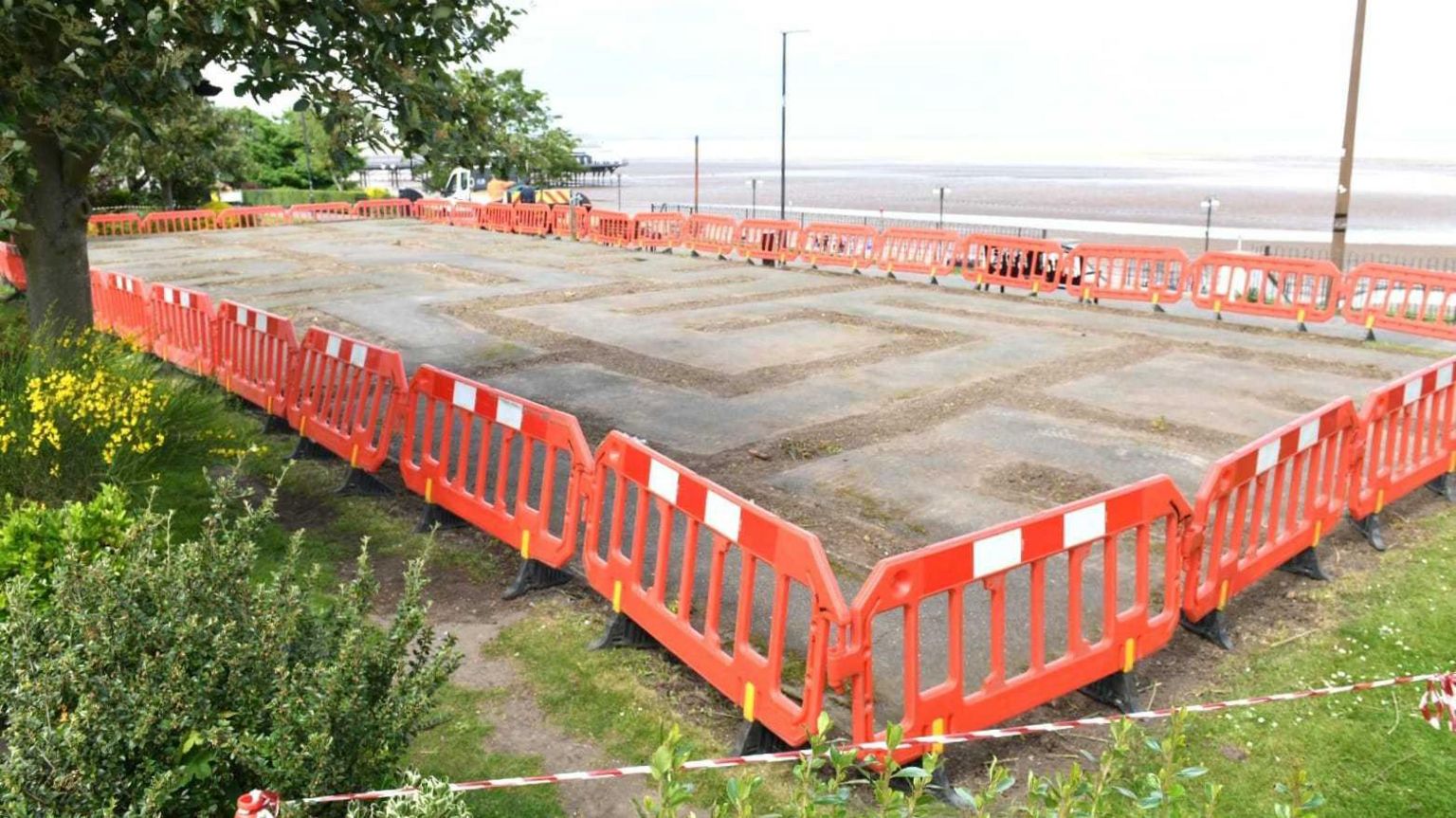 Pier Gardens, Cleethorpes, following the removal of the maze