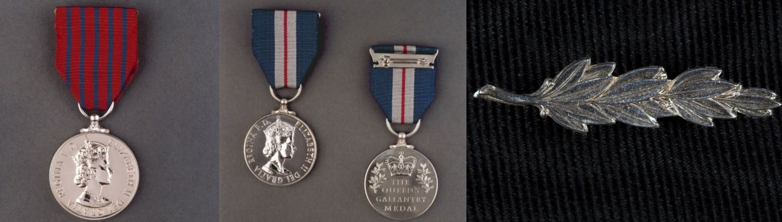 The George Medal, The Queen's Gallantry Medal (QGM) and The Queen's Commendation for Bravery