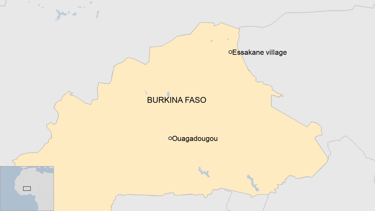 A map of Burkina Faso
