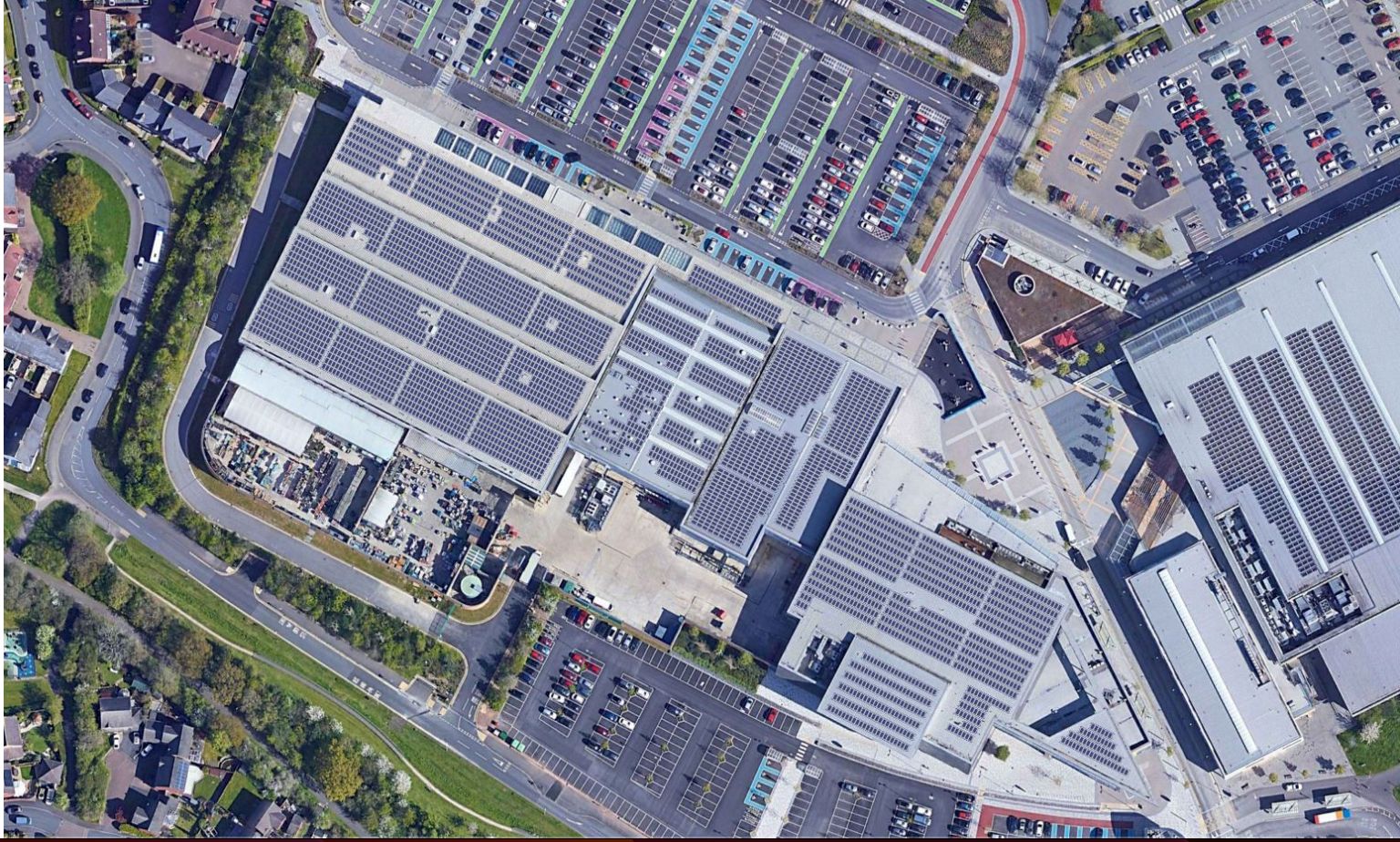 An aerial view of the Orbital centre in Swindon
