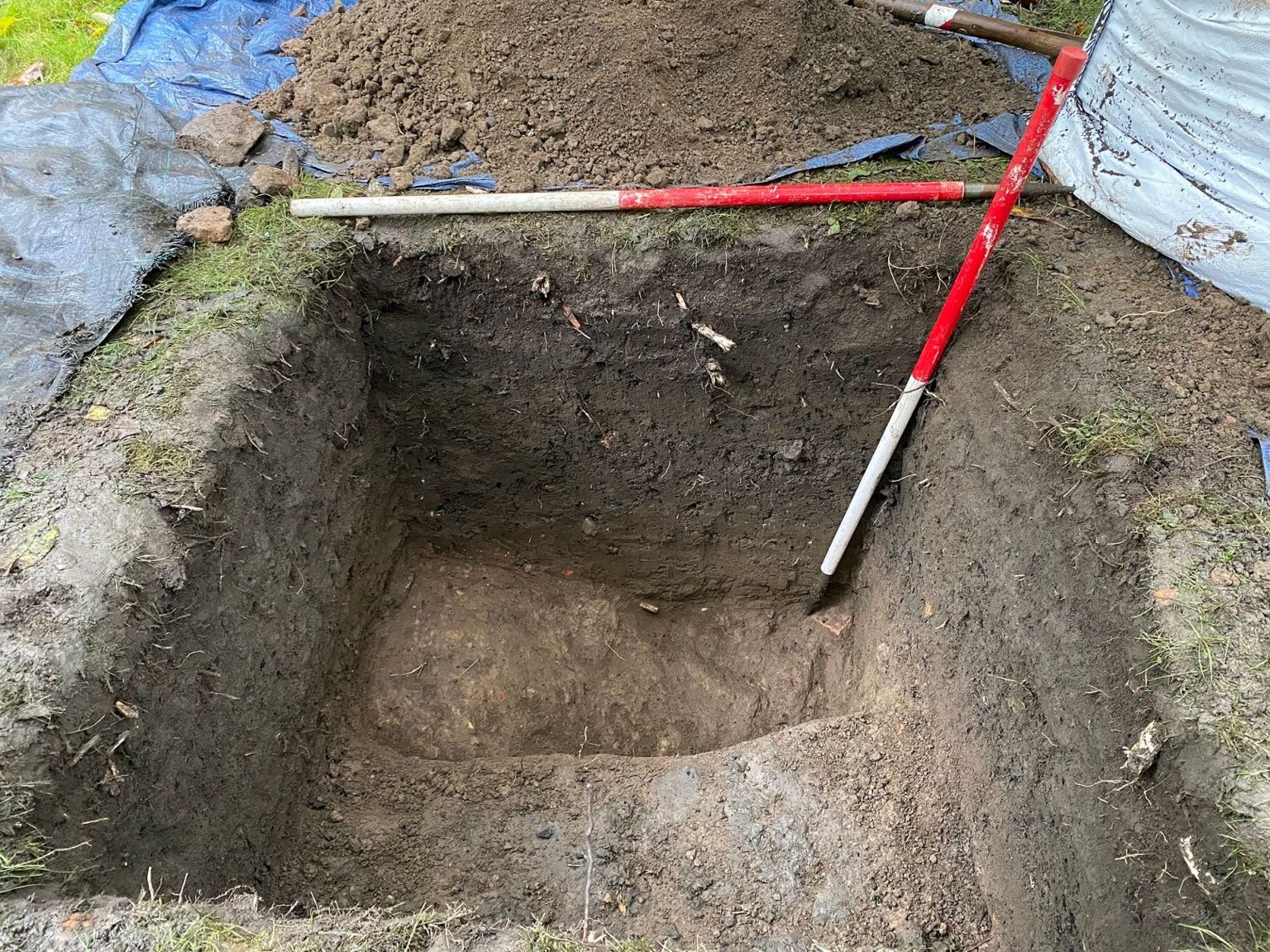 The dig took place in the garden of the Old Inn Cottage