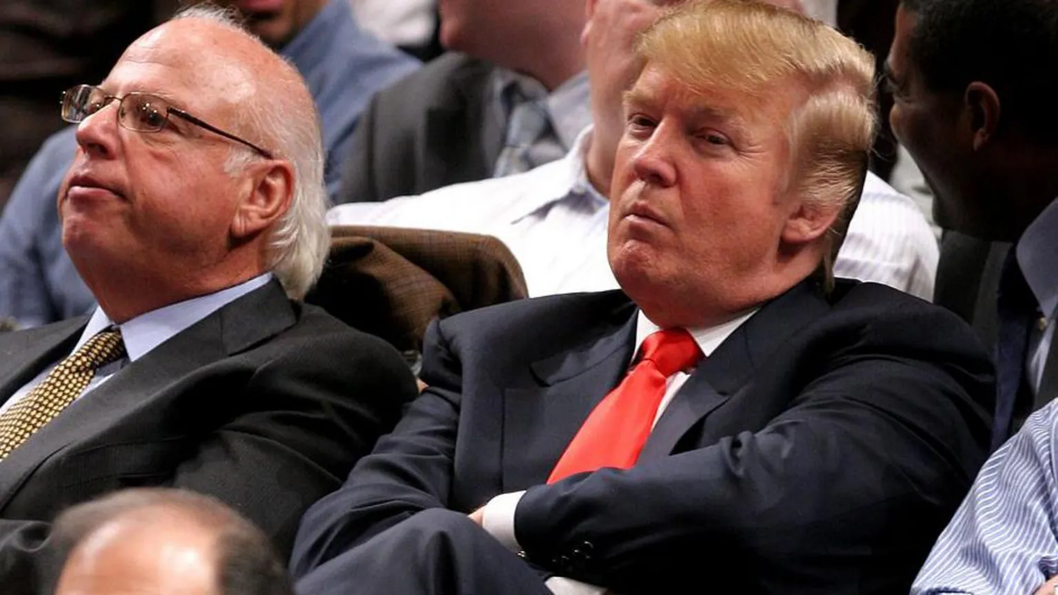 WireImage Trump sitting in the crowd at a Knicks game in 2006