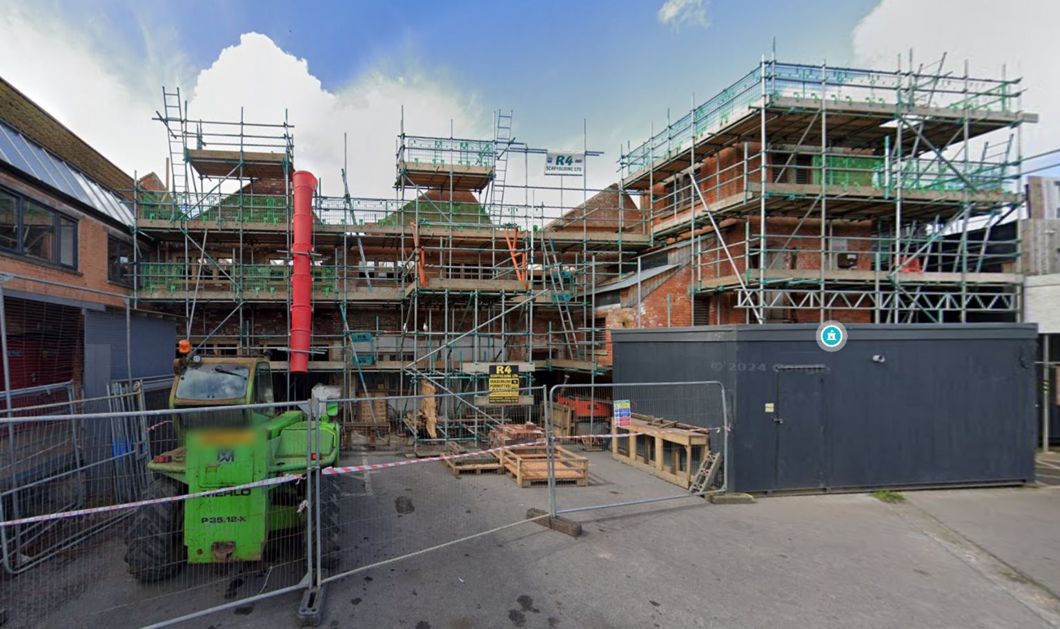 Building work at Red Brick building C