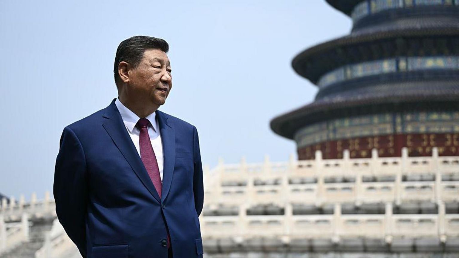 中国国家主席习近平于2026年5月14日在北京参观天坛。