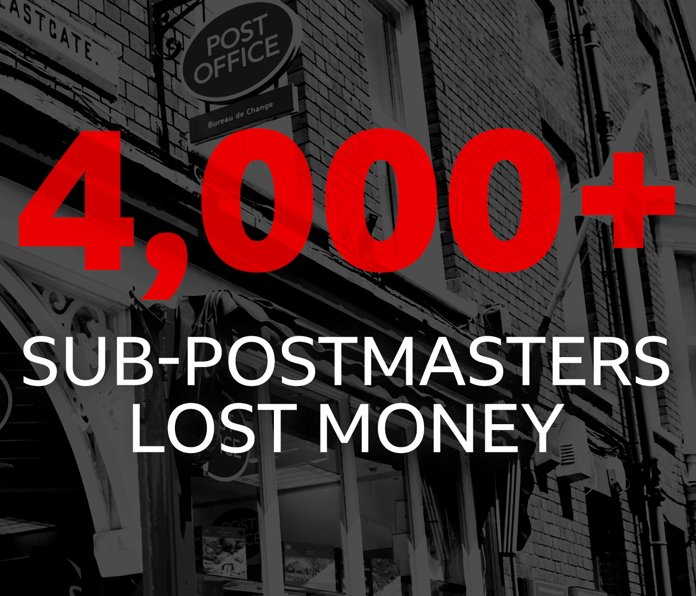 4,000+ sub-postmasters lost money