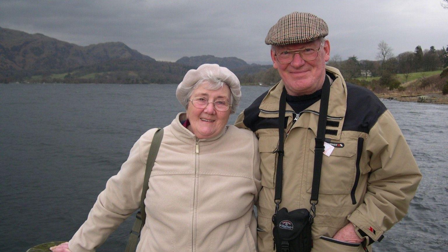 David Aris with his late wife, June