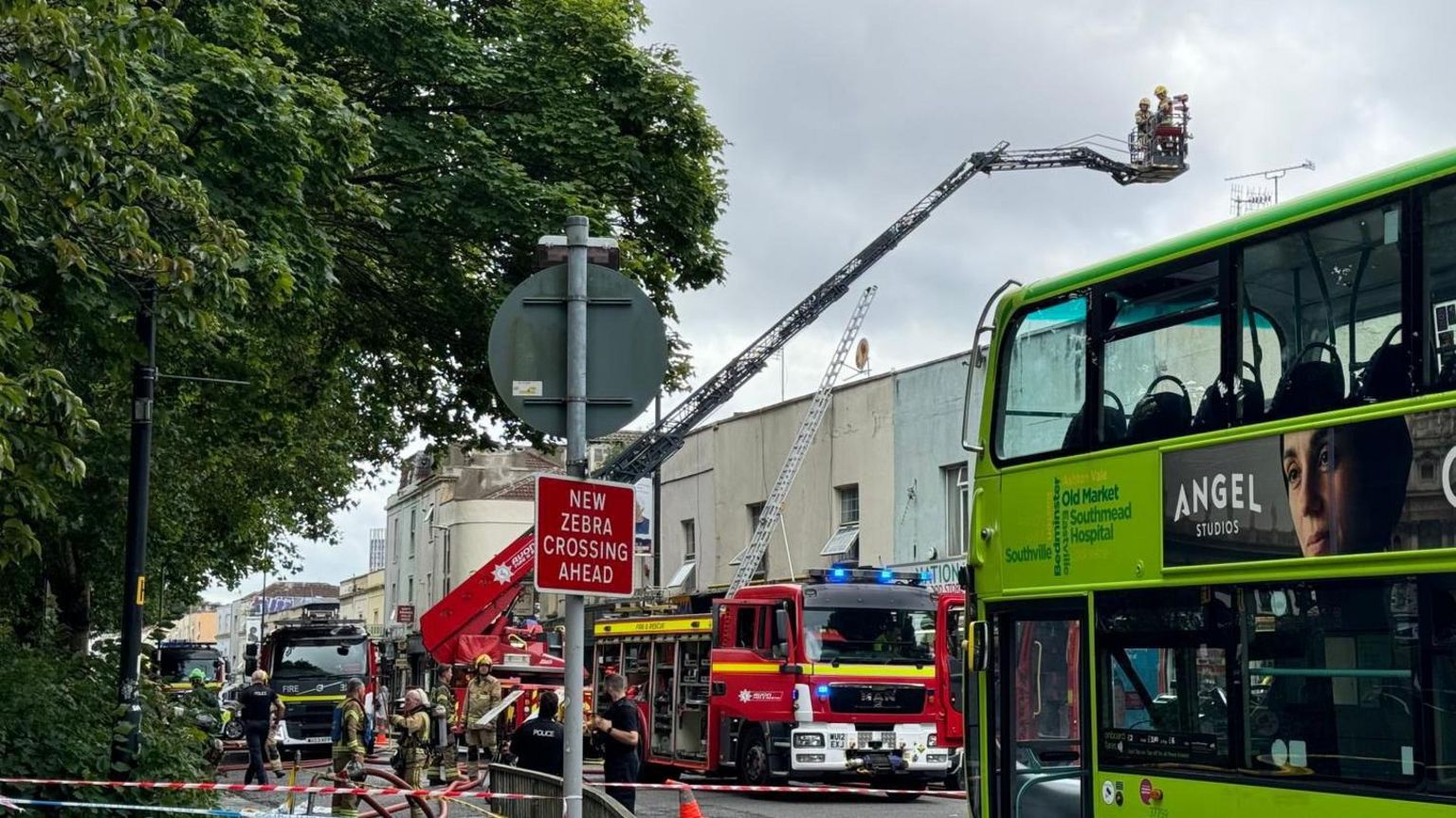 Bristol fire crews dealing with blaze on Stapleton Road BBC News