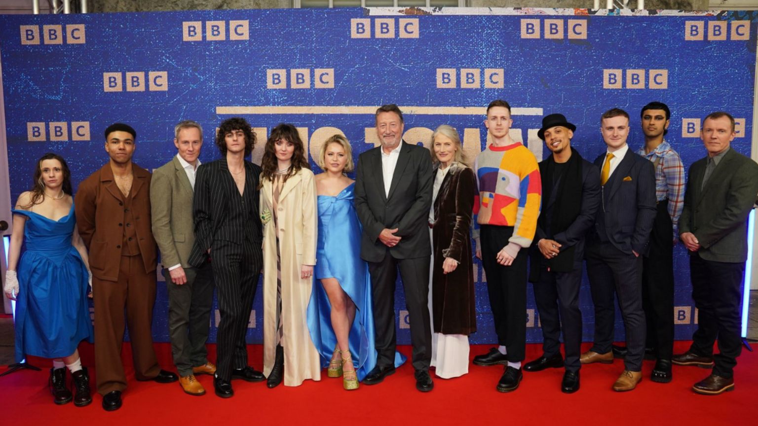 The cast of This Town on the red carpet in Birmingham