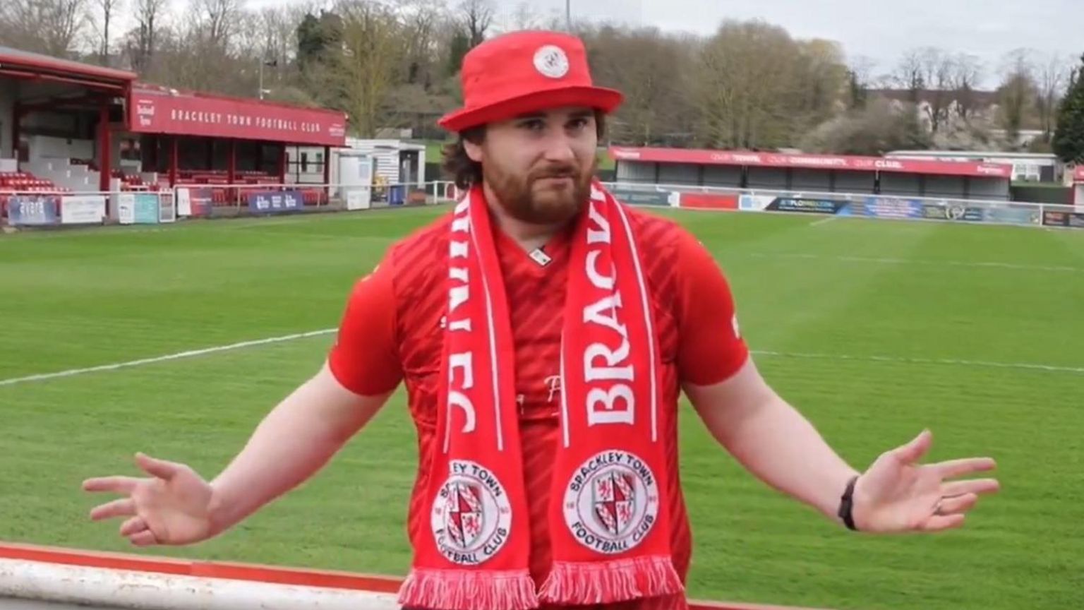 Adam "Shuffle T" Woollard in Brackley kit