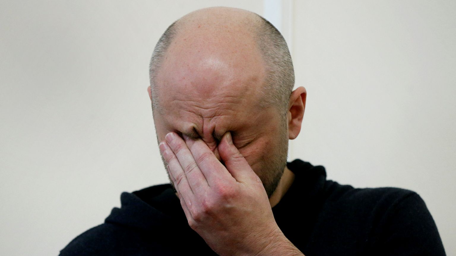 Arkady Babchenko at his news conference