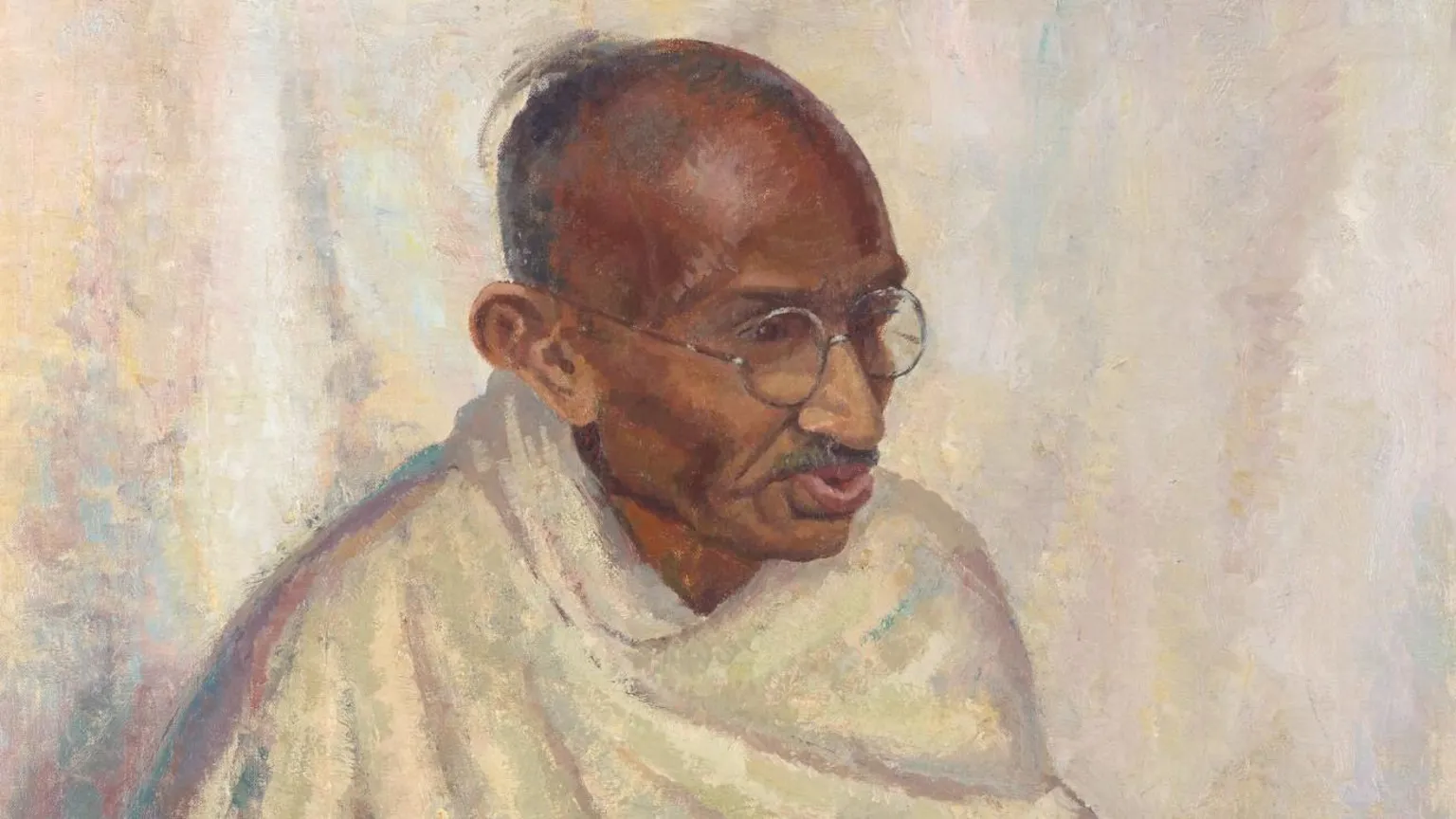 Rare Gandhi oil portrait sold for more than $200,000