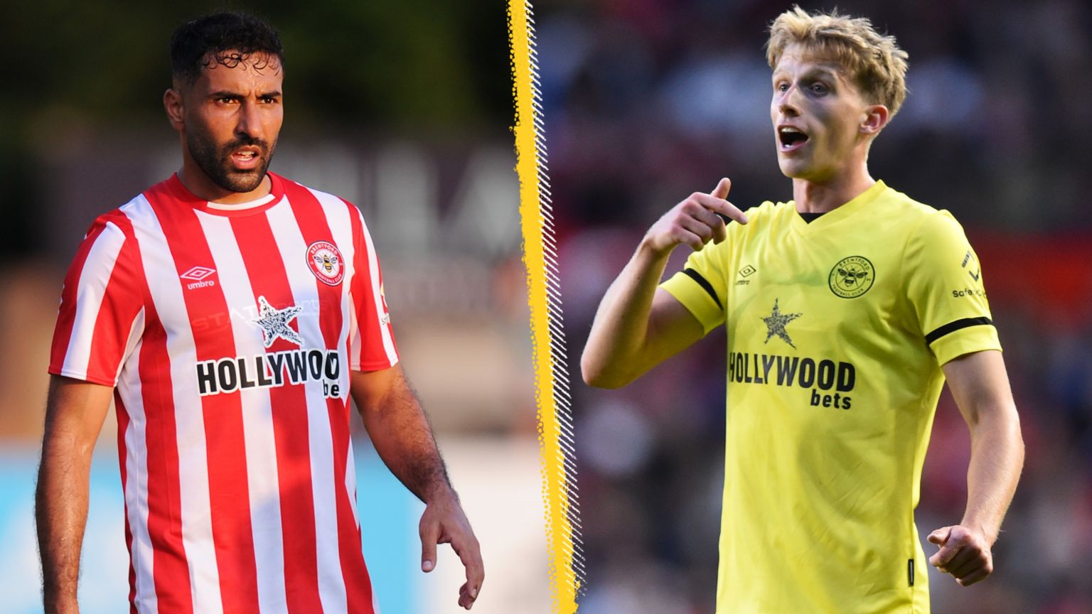 Brentford home and away kits