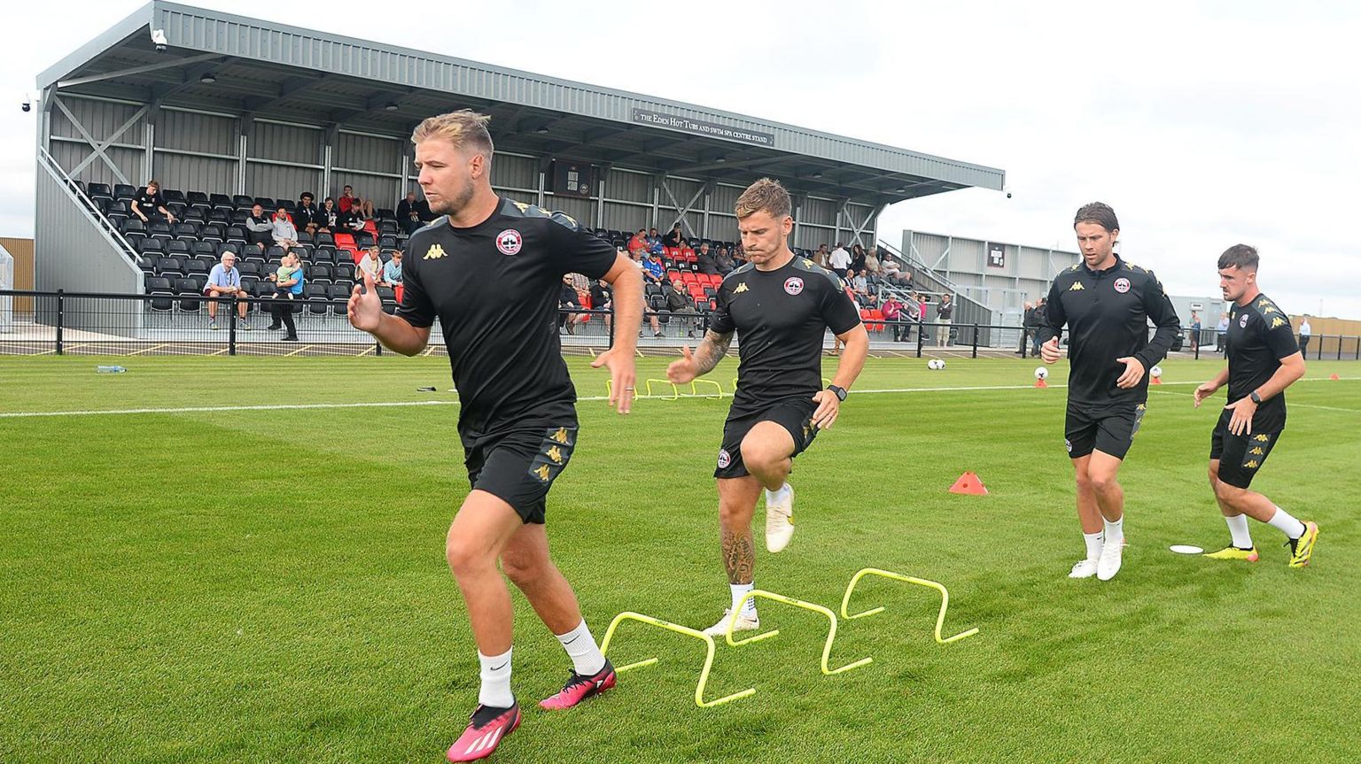 Truro City players train on their new ground