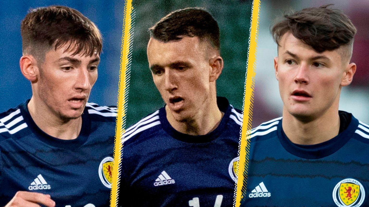 Billy Gilmour, David Turnbull and Nathan Patterson