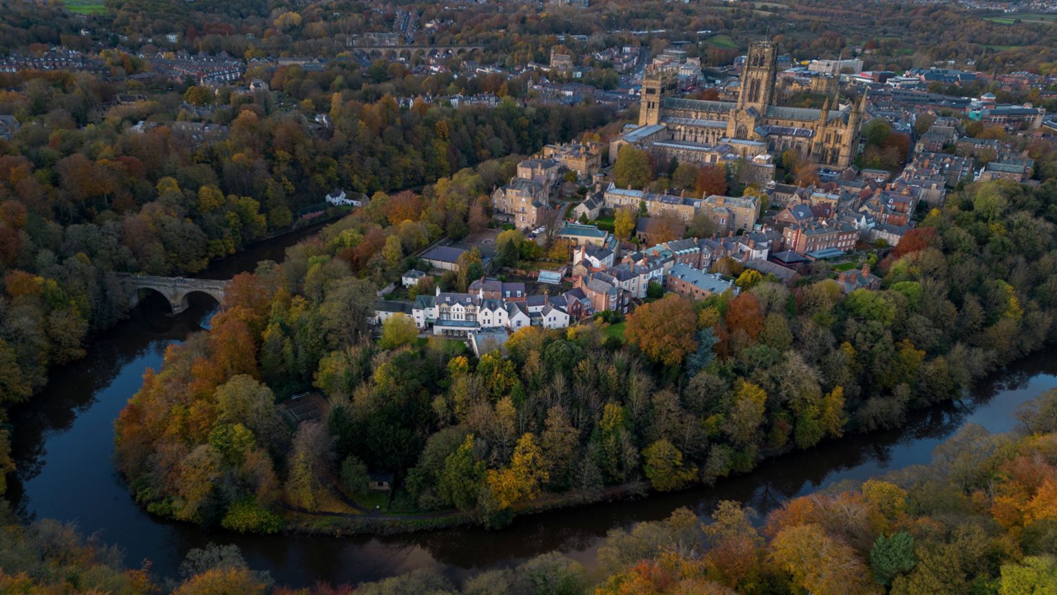 An aerial view of Durham city