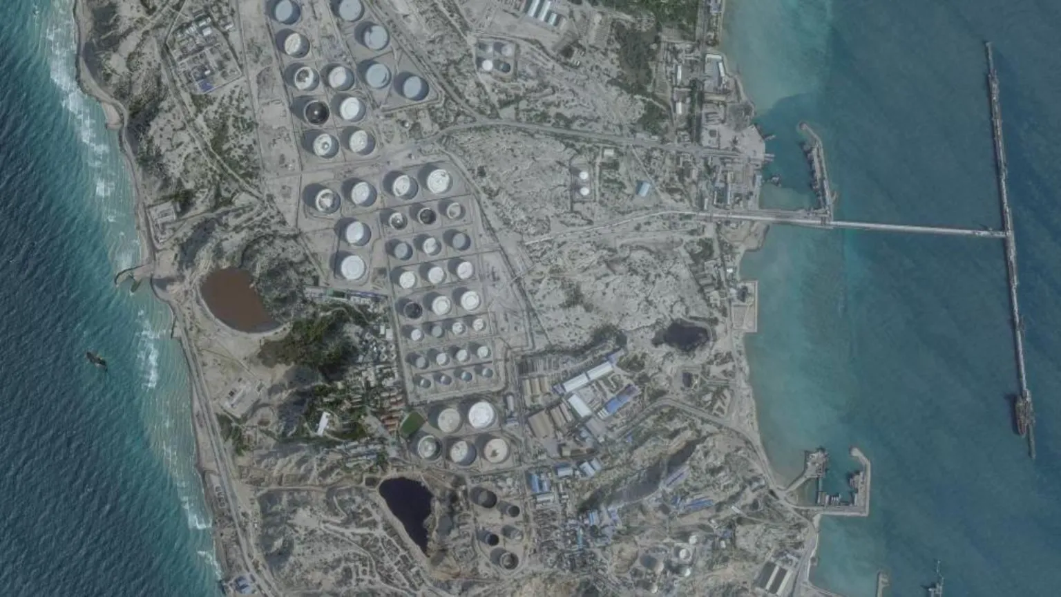 Reuters A satellite image showing an oil terminal at Kharg Island
