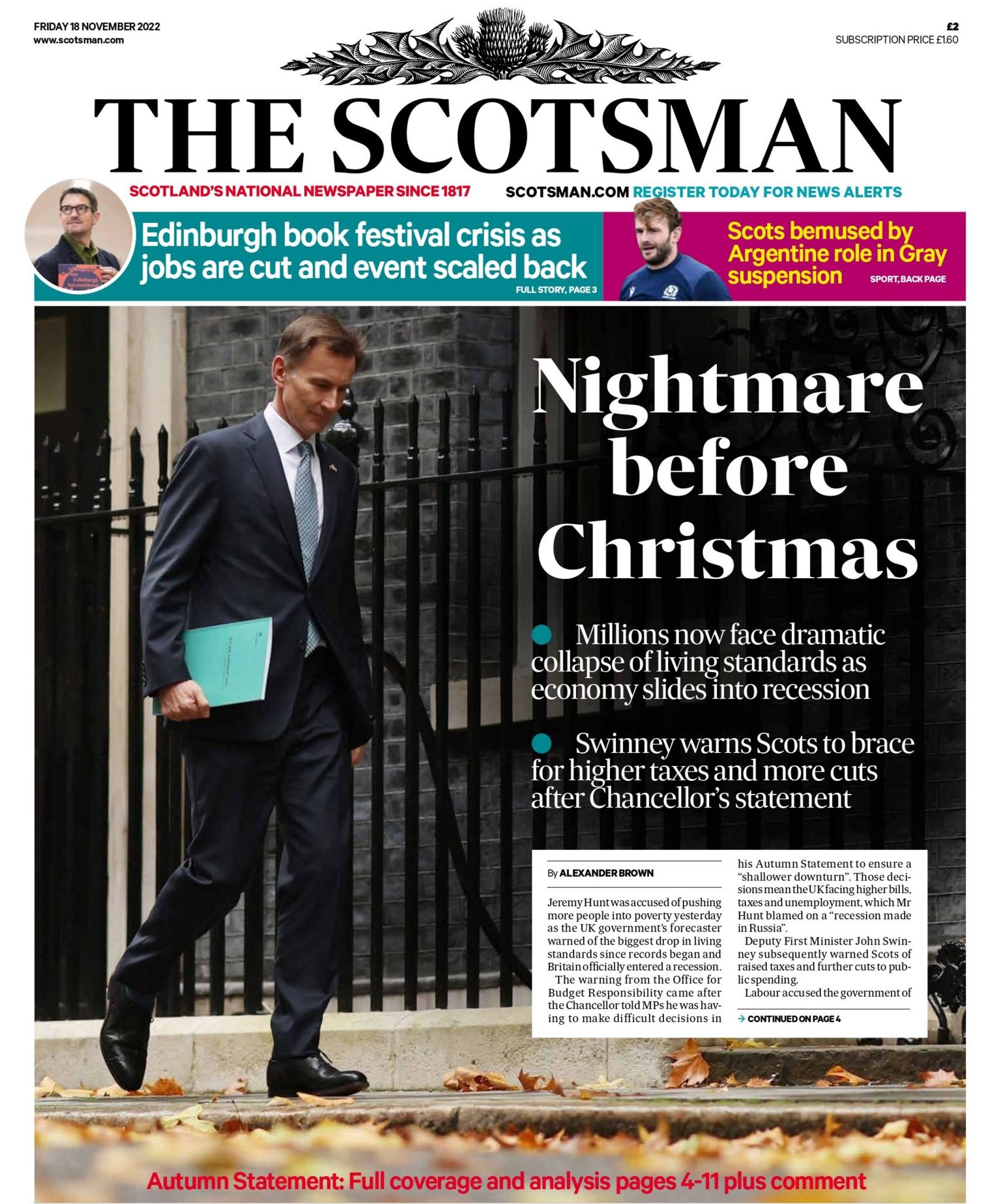 scotland-s-papers-economy-nightmare-and-never-had-it-so-bad-bbc-news