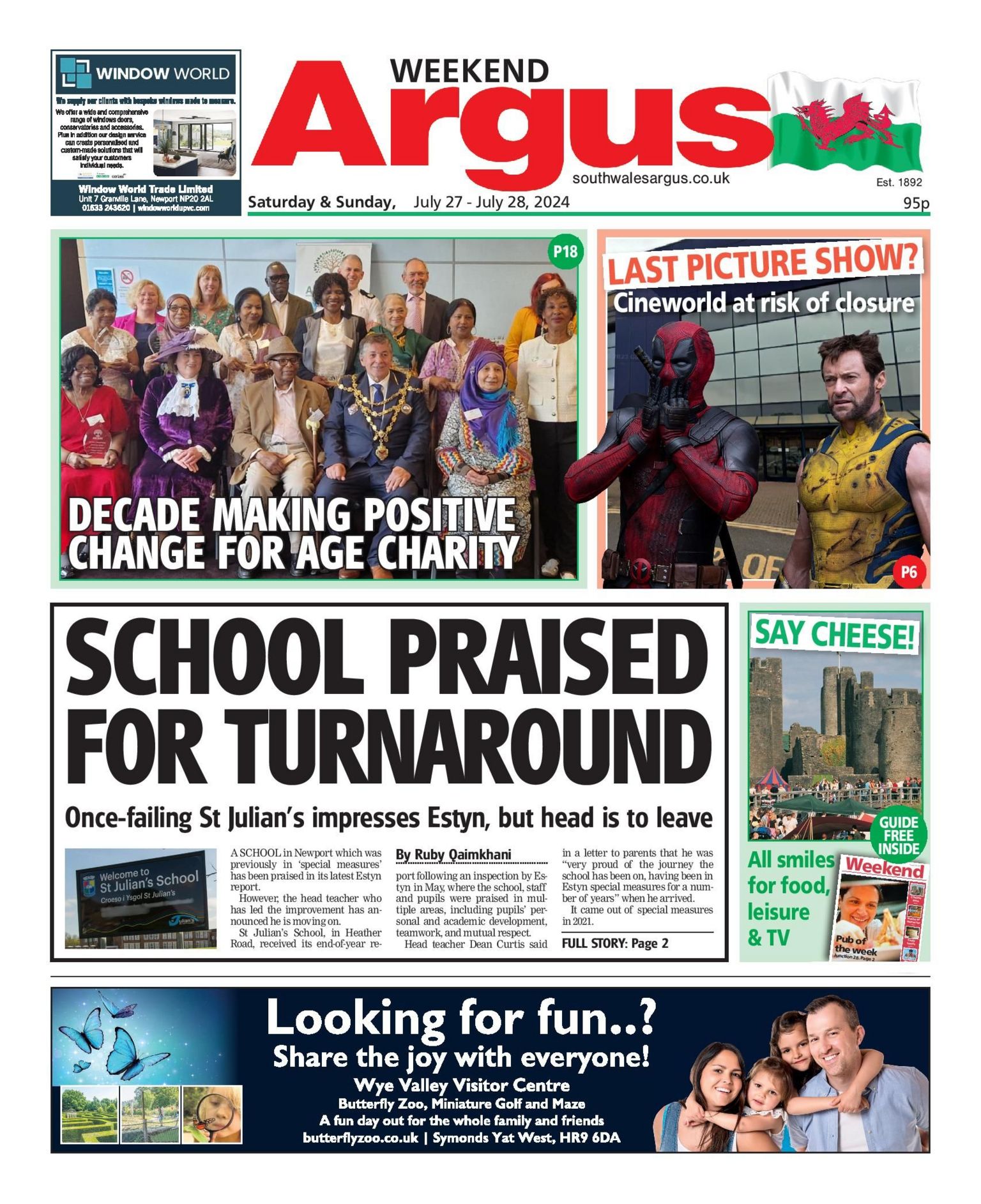 South Wales Argus front page