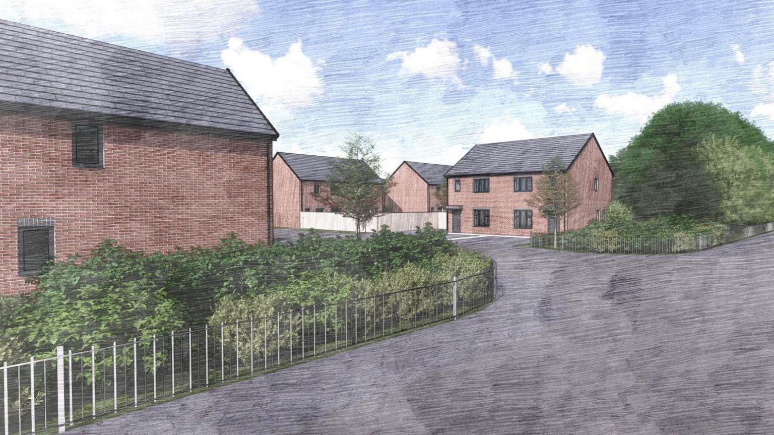 A drawing of the proposed homes
