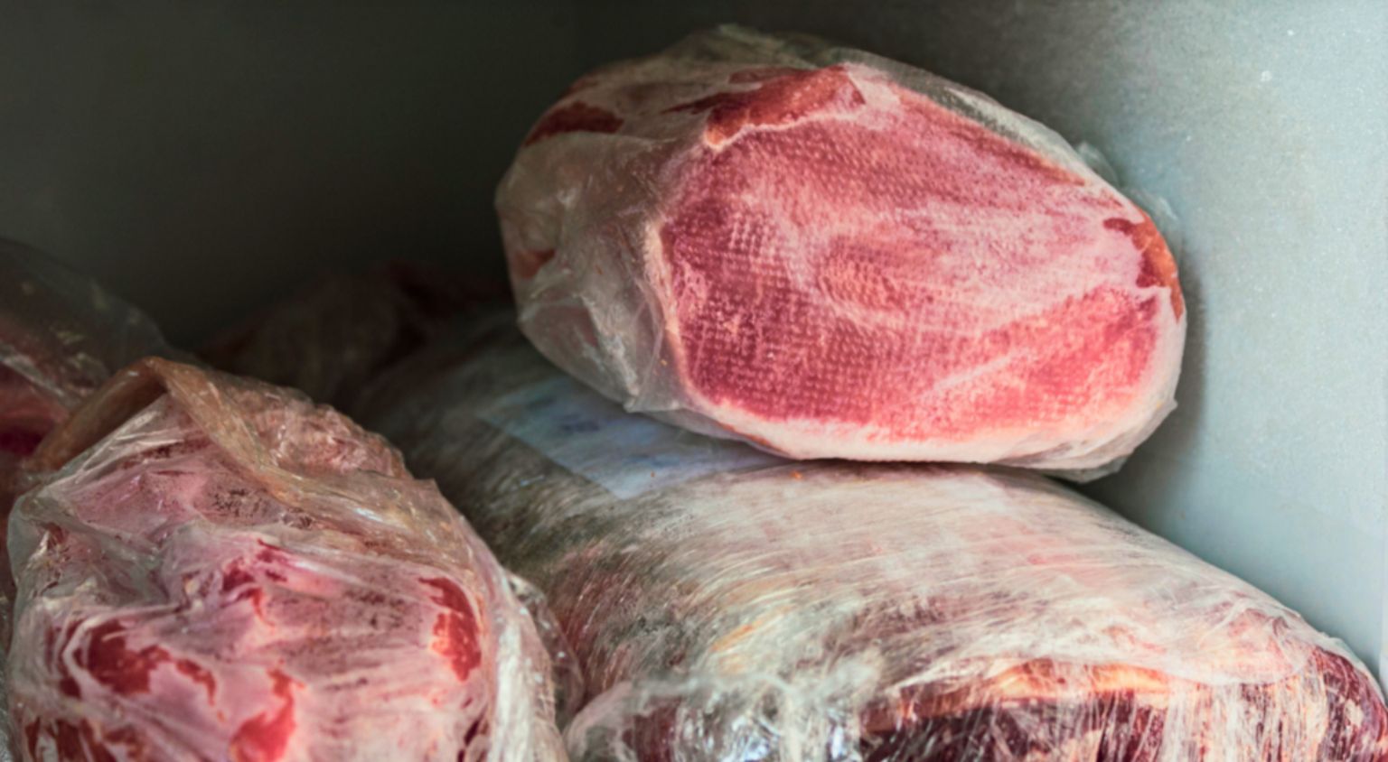 An image of red meat being stored safely
