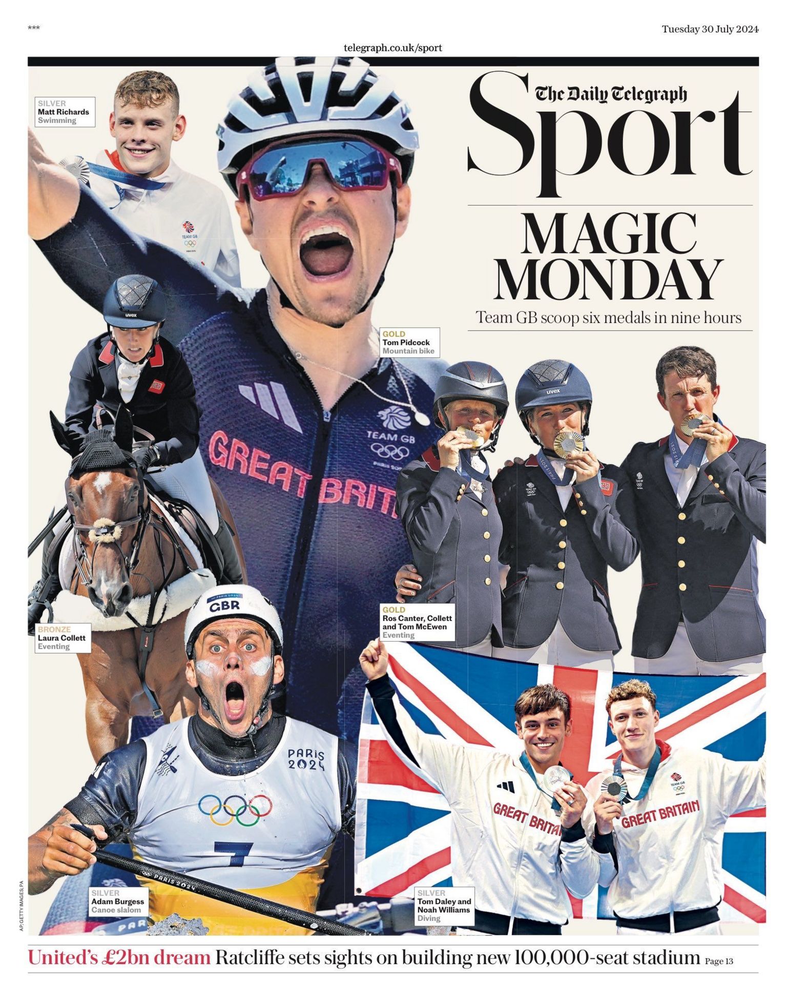 Telegraph back page