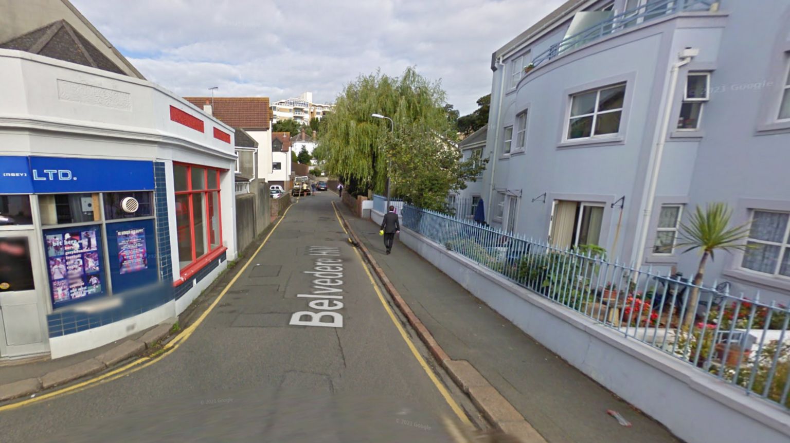 A Google Street View of Belvedere Hill in Jersey