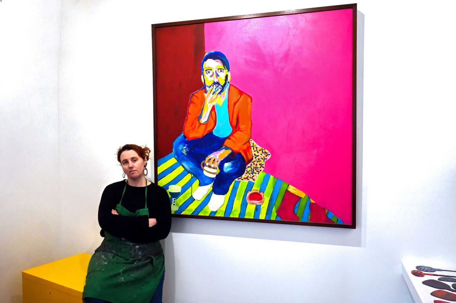 Natalie Chapman with one of her artworks