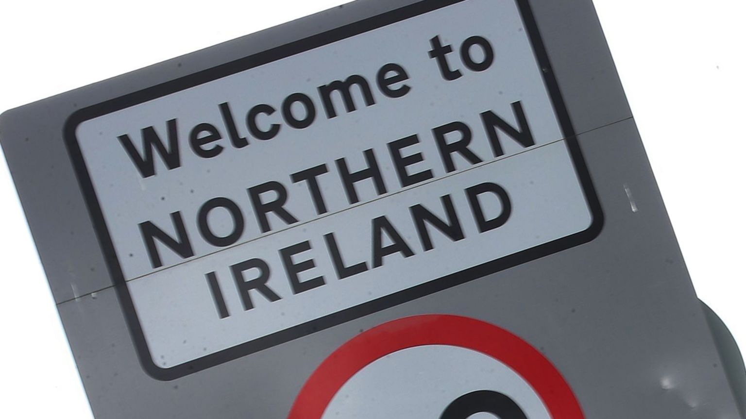 Sign at the Irish border.