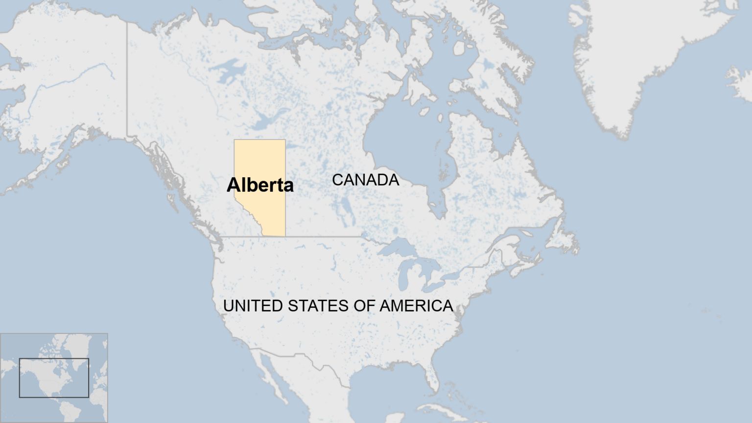 Карта, показывающая, где Альберта находится в Канаде