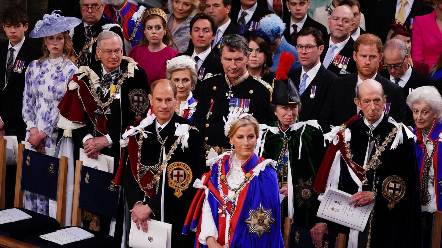 Prince Harry watches the ceremony