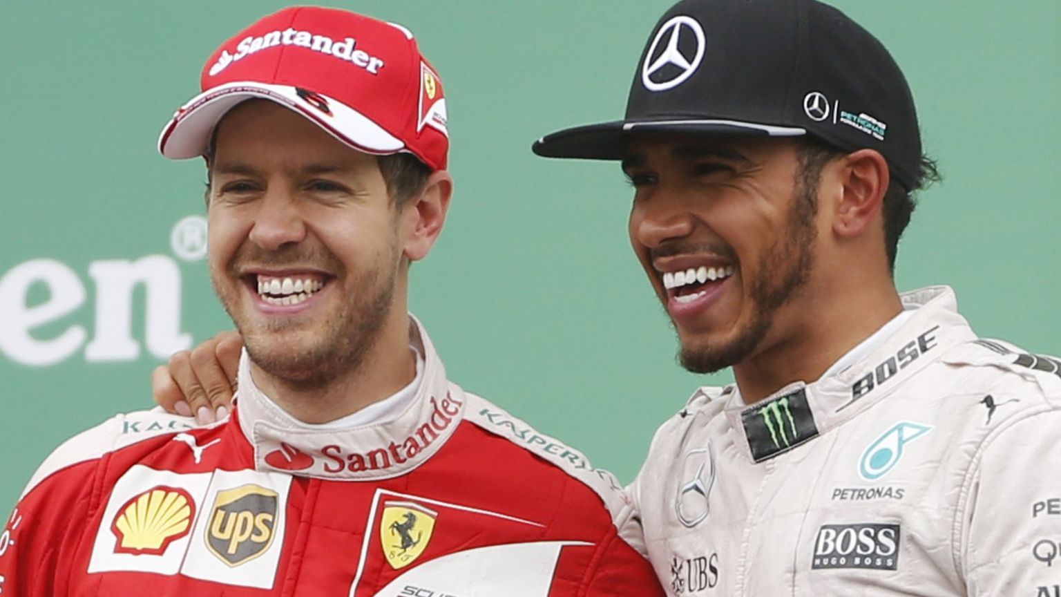 Lewis Hamilton and Sebastiann Vettel