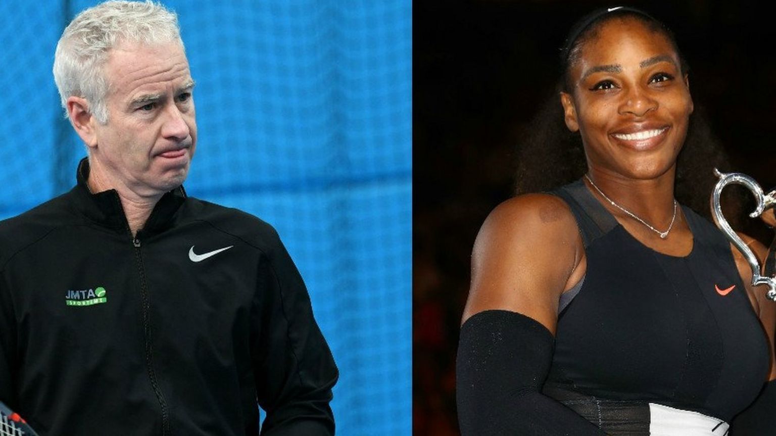 John McEnroe and Serena Williams