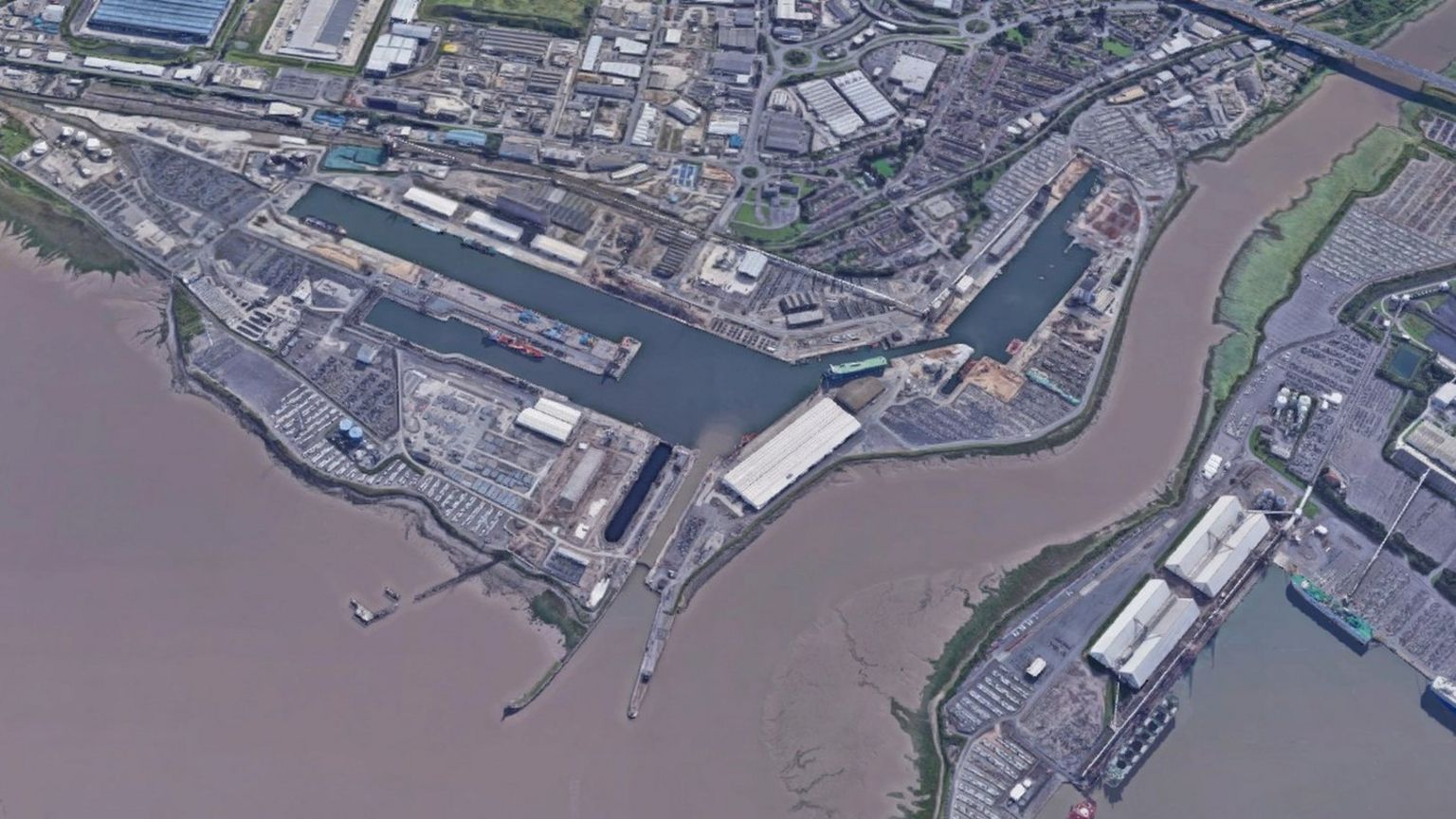 Aerial view of Avonmouth