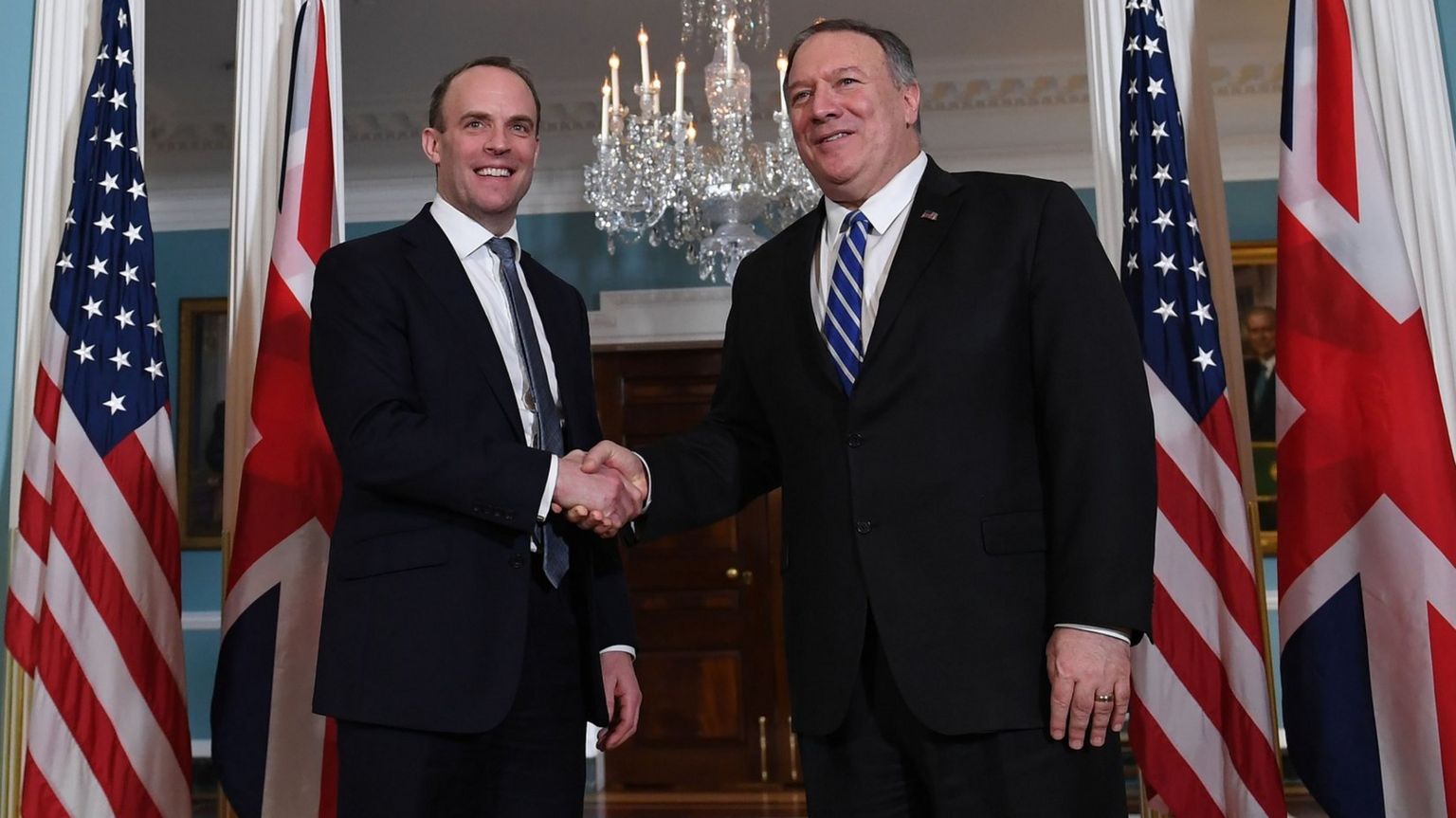 Dominic Raab and Mike Pompeo