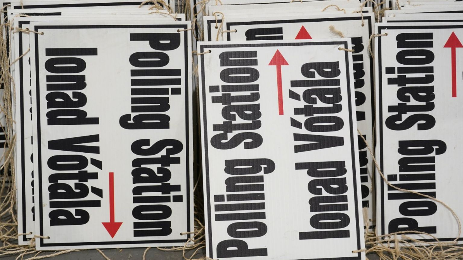 Polling station signs