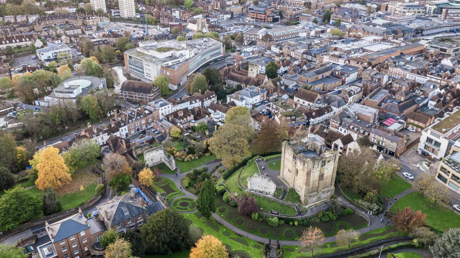 Guildford seen from the air