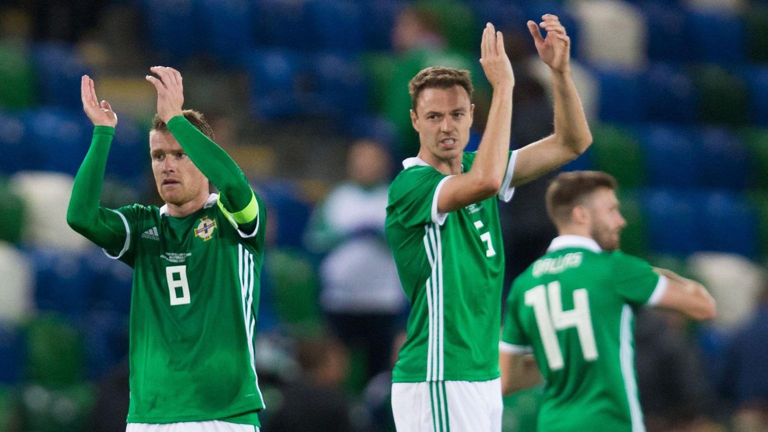 Steven Davis and Jonny Evans