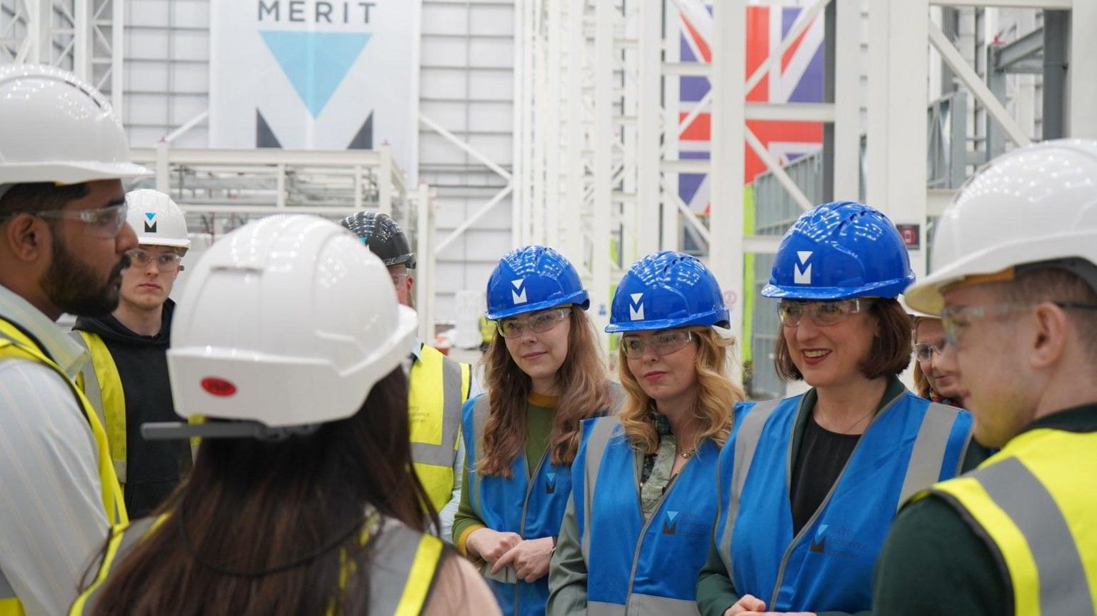 Shadow Chancellor Rachel Reeves on a visit to the Merit factory in Cramlington