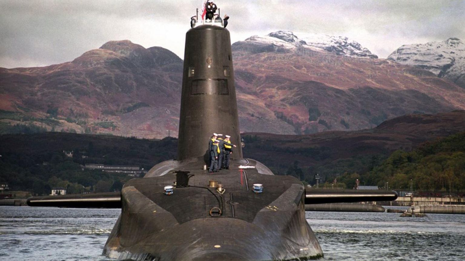 Trident armed HMS Vanguard submarine